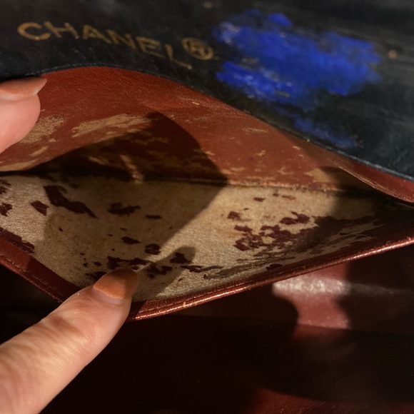 CHANEL Vintage Navy Half Moon Quilted Flap Bag - Picture 7 of 12